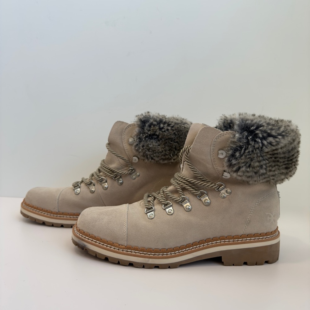 Sam Edelman Women's Beige Fur-Lined Boots